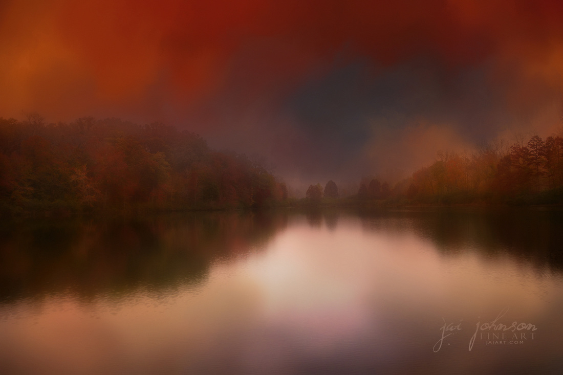 Dreamy Autumn Lake - Landscape art