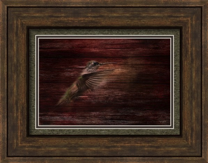 Rustic Hummingbird Framed Print